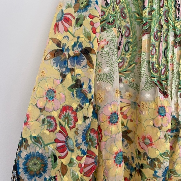 Figueroa & Flower Anthropology Blouse Top Womens PL Artsy Sheer Whimsical Boho - Picture 5 of 14